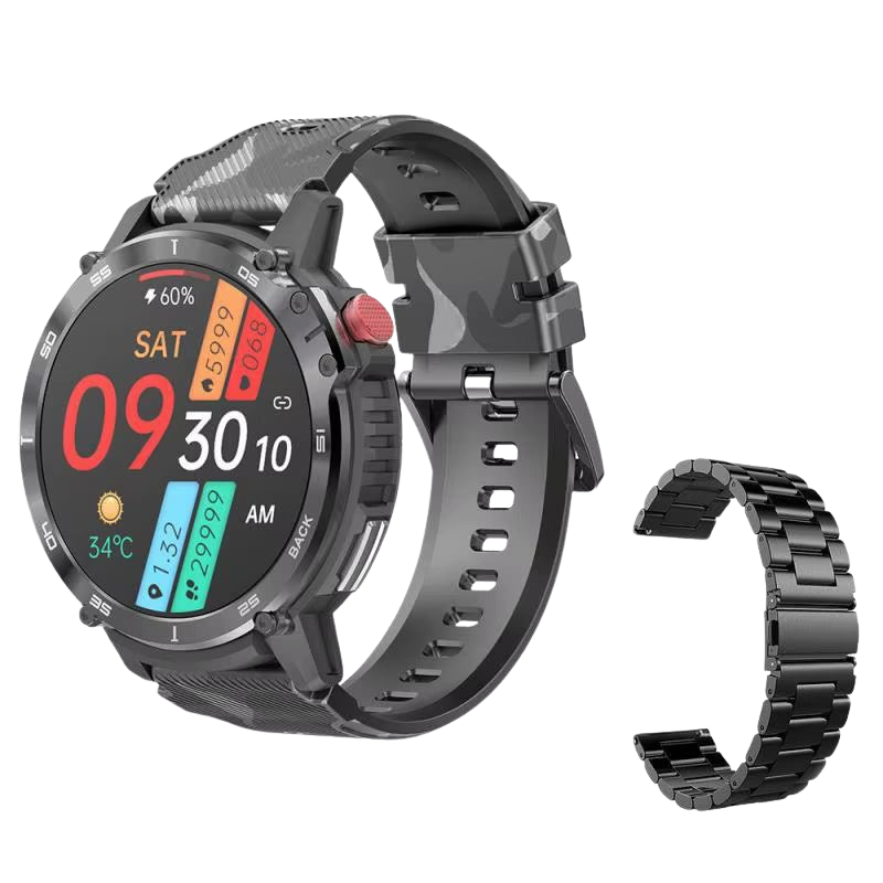 Trekpro Smartwatch Water Waterproof, Fitness, GPS, Health Tracker y Bluetooth Call